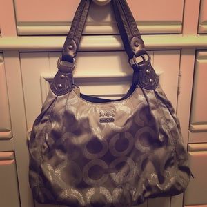 Coach Silver Shoulder Bag